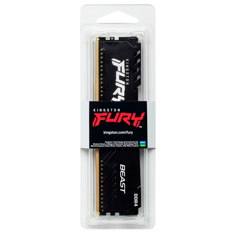 Memória RAM Kingston Fury Beast DDR4 8GB 3200MHz