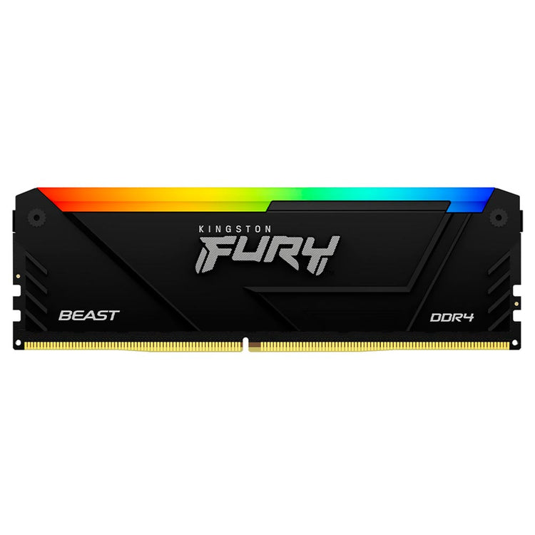 Memória RAM Kingston Fury Beast DDR4 16GB 3200MHz RGB