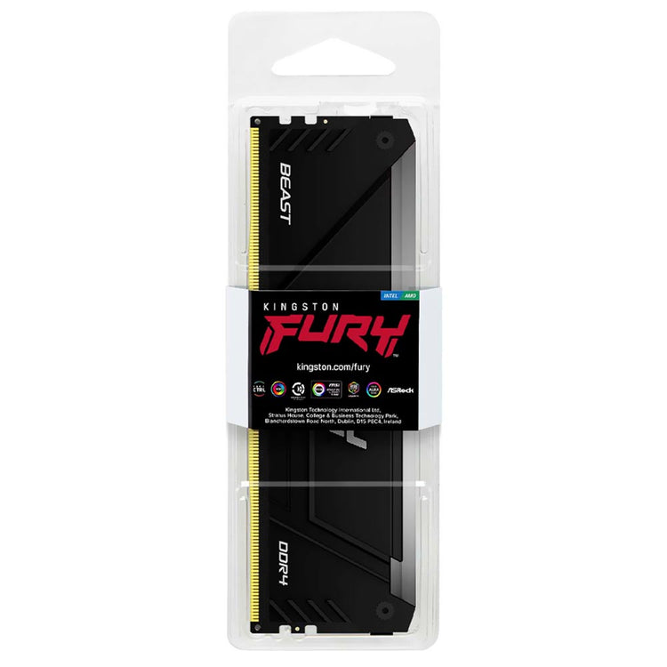 Memória RAM Kingston Fury Beast DDR4 16GB 3200MHz RGB
