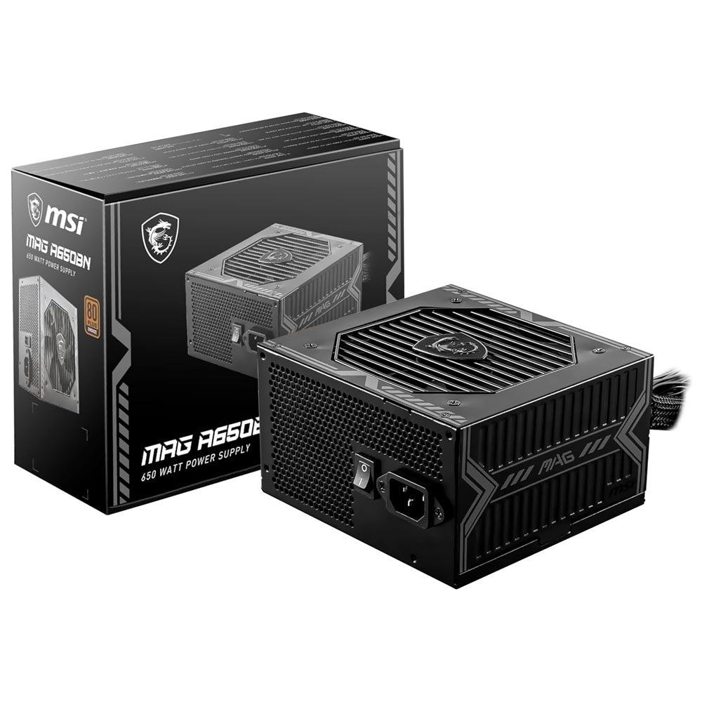 Fonte de Alimentação MSI MAG A650BN 650W / Não Modular / 80 Plus Bronze