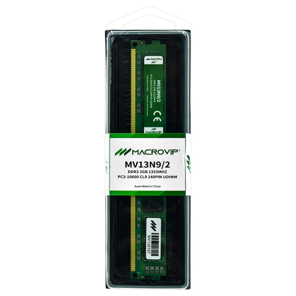 Memória RAM Macrovip DDR3 2GB 1333MHz