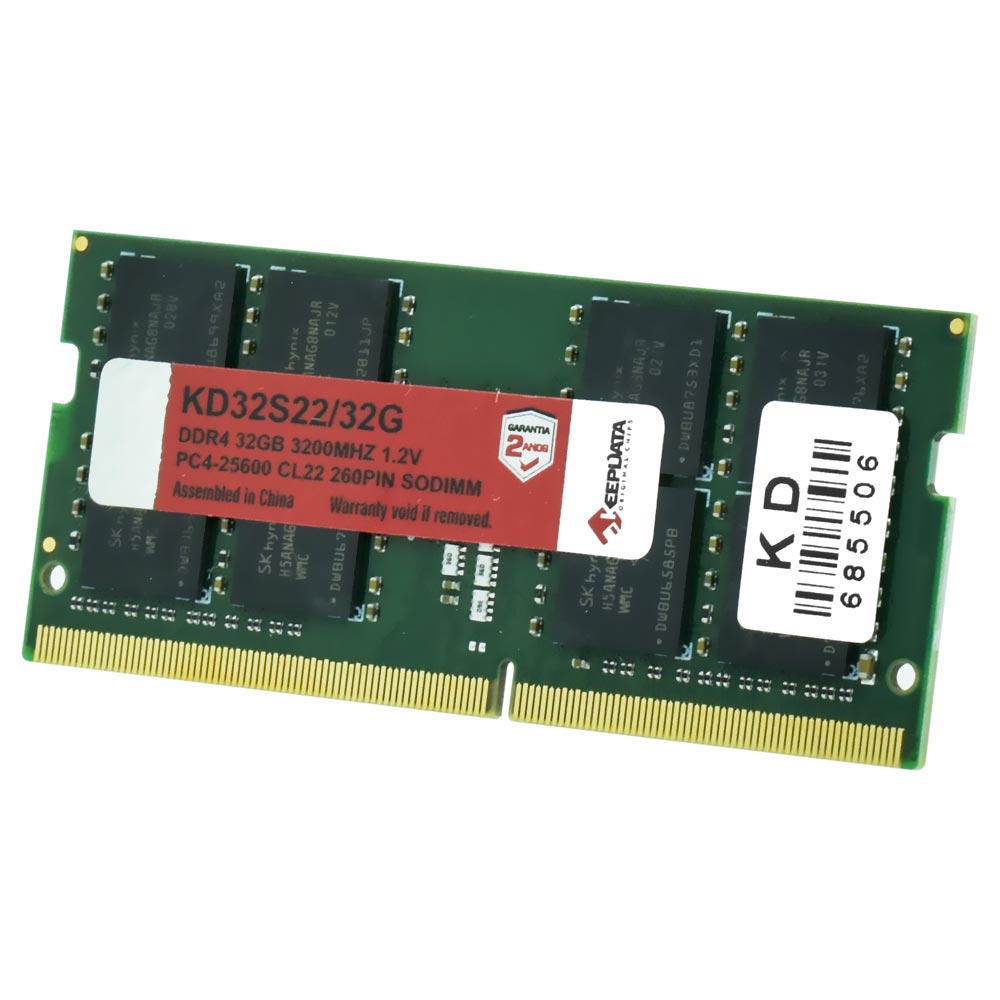 Memória RAM para Notebook Keepdata DDR4 32GB 3200MHz