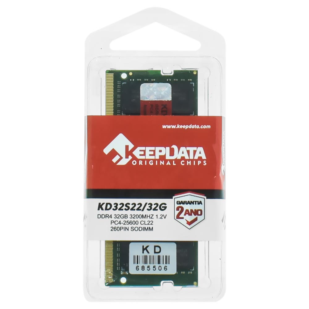 Memória RAM para Notebook Keepdata DDR4 32GB 3200MHz