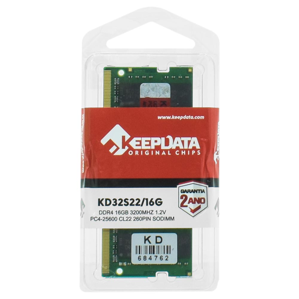 Memória RAM para Notebook Keepdata DDR4 16GB 3200MHz