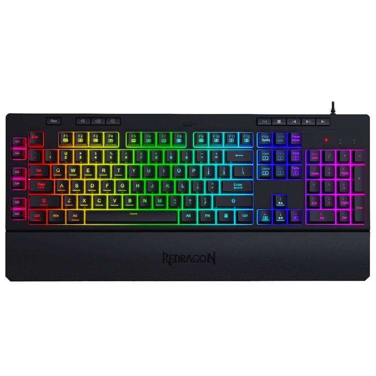 Teclado Gamer Redragon K512RGB-1 Shiva USB / Inglês - Preto