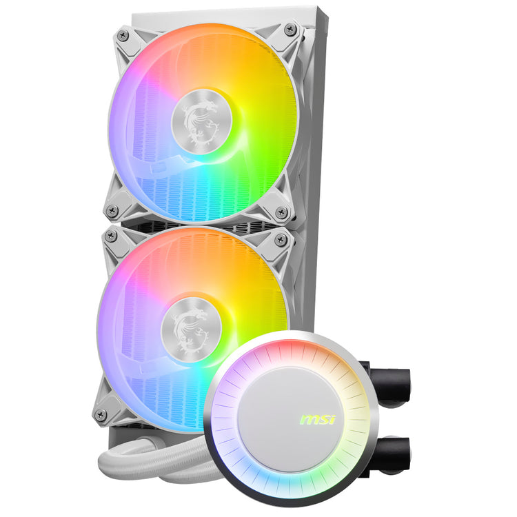 Water Cooler para Processador MSI Mag Coreliquid E240 White ARGB 240MM - Branco