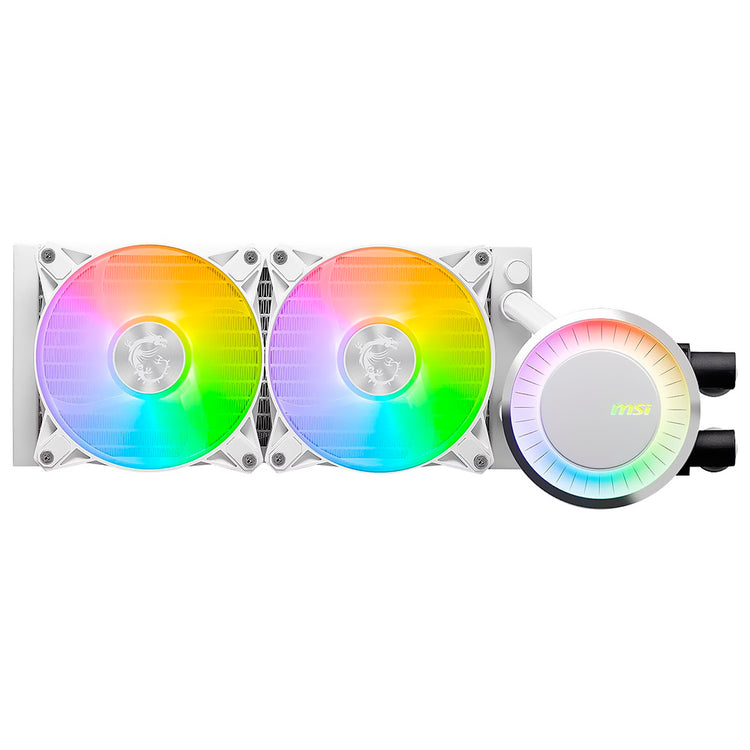 Water Cooler para Processador MSI Mag Coreliquid E240 White ARGB 240MM - Branco