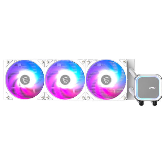 Water Cooler para Processador MSI Mag Coreliquid A13 360 White Intel 1150-1851 AMD AM5-AM4 ARGB 360MM - Branco