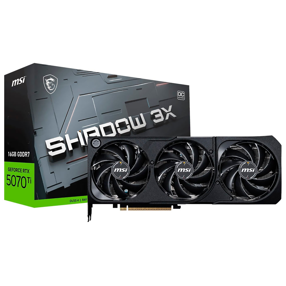 Placa de Vídeo MSI Shadow 3X OC 16GB GeForce RTX5070TI GDDR7