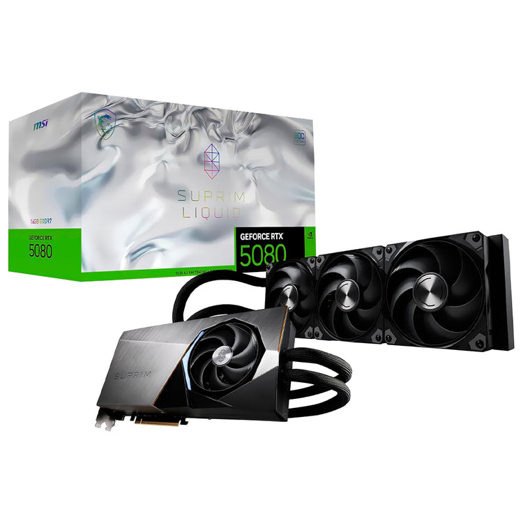 Placa de Vídeo MSI Suprim Liquid Soc 16GB GeForce RTX5080 GDDR7
