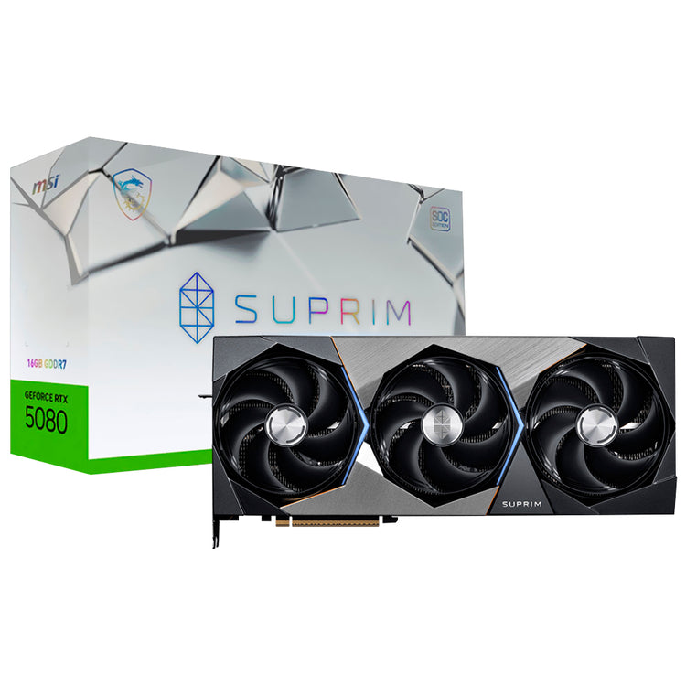 Placa de Vídeo MSI Suprim Soc 16GB GeForce RTX5080 GDDR7