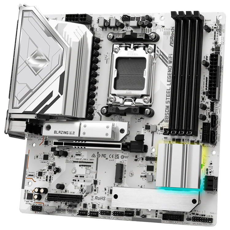 Placa Mãe ASRock B850M Steel Legend Wi-Fi Socket AM5 / DDR5