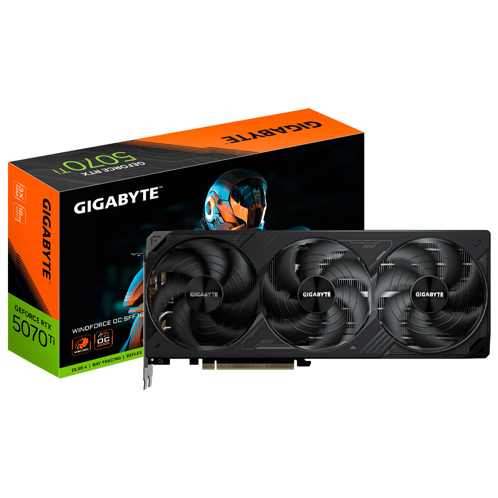 Placa de Vídeo Gigabyte Windforce OC SFF 16GB GeForce RTX5070TI GDDR7