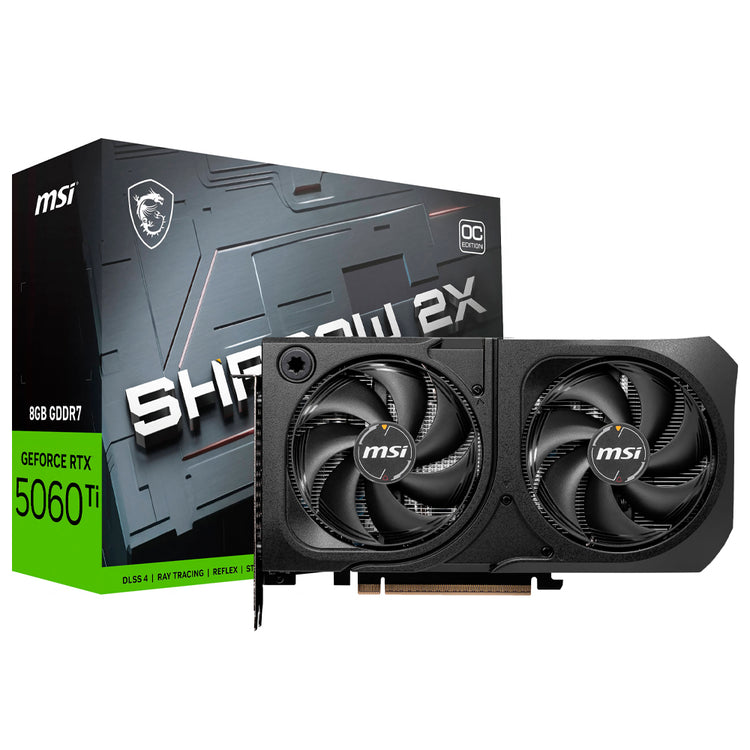 Placa de Vídeo MSI Shadow 2X OC Plus 8GB GeForce RTX5060TI GDDR7