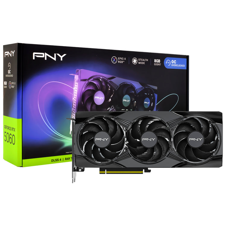 Placa de Vídeo PNY Epic-X RGB OC 8GB GeForce RTX5060 GDDR7