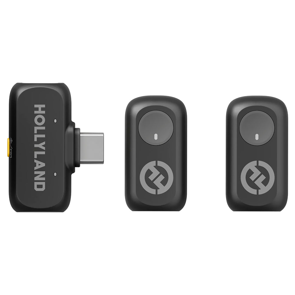 Microfone Hollyland Lark A1 Mini Duo Lavalier Wireless / USB-C - Space Cinza