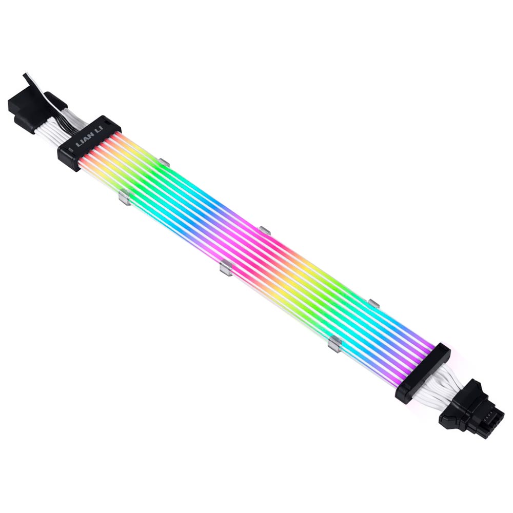 Cabo de Extensão Lian Li PW16-8PV2 Strimer Plus V2 8 Light Guide 320MM / 12 Pinos - Preto
