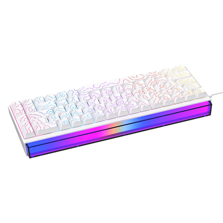 Teclado Gamer Mecânico Ajazz NK68 Nacodexx Mini USB / RED / Inglês - Branco