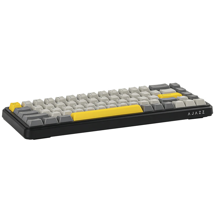 Teclado Gamer Mecânico Ajazz AK680 Max Nacodexx Mini USB / RGB / Inglês - Preto / Cinza
