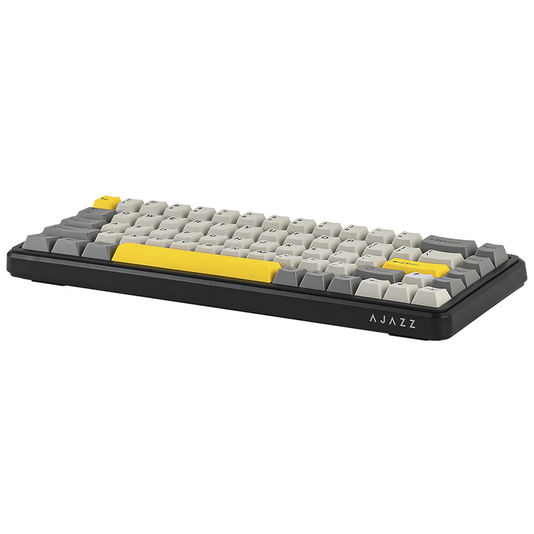 Teclado Gamer Mecânico Ajazz AK680 Max Nacodexx Mini USB / RGB / Inglês - Preto / Cinza