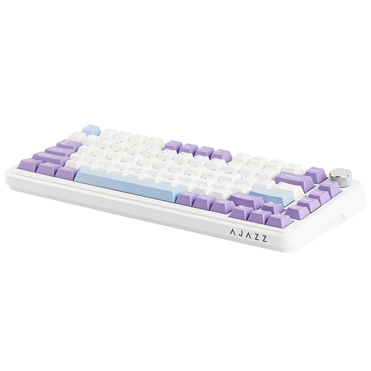 Teclado Gamer Mecânico Ajazz AK820 Nacodexx USB / RGB / Sea Salt / Inglês - Branco / Roxo