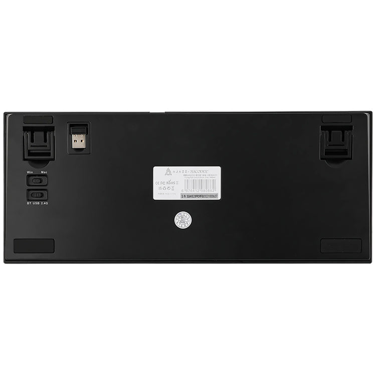 Teclado Gamer Mecânico Ajazz AK820 Pro Nacodexx Wireless / RGB / Flying Fish / Inglês - Preto / Cinza