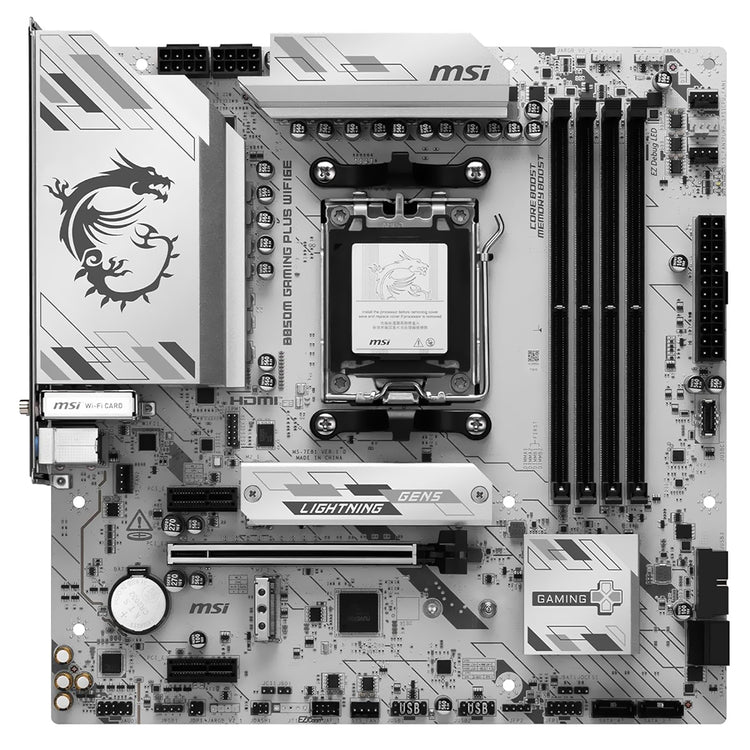 Placa Mãe MSI B850M Gaming Plus Wi-Fi6E Socket AM5 / DDR5