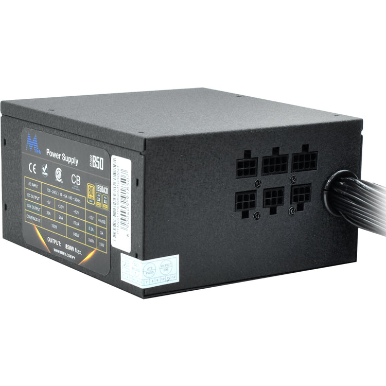 Fonte de Alimentação Mtek 850W ATX 3.1 / Semi Modular / 80 Plus Gold