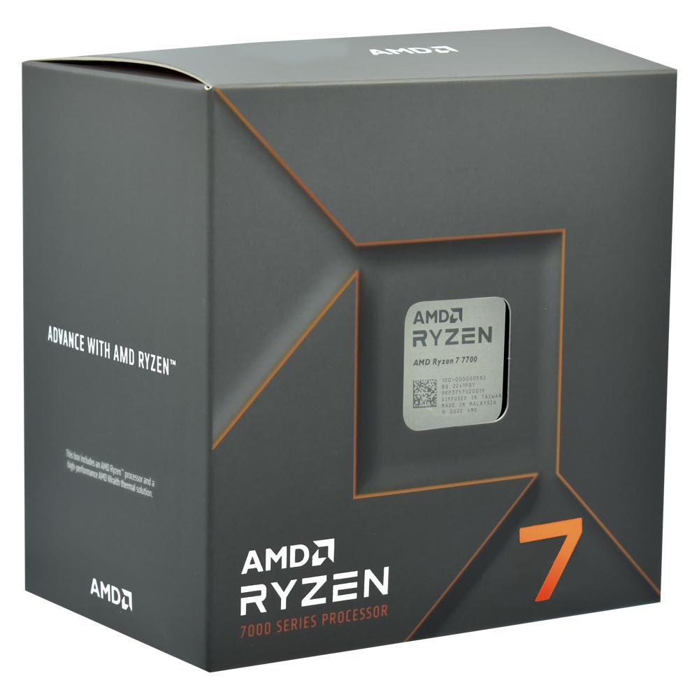 Processador AMD Ryzen 7 7700 Socket AM5 / 5.3GHz / 40MB