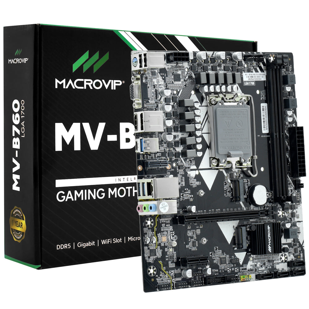 Placa Mãe Macrovip MV-B760 Socket LGA 1700 / VGA / DDR5