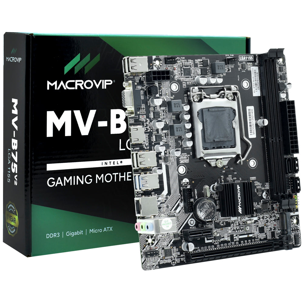 Placa Mãe Macrovip MV-B75V2 Socket LGA 1155 / VGA / DDR3