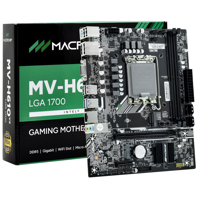 Placa Mãe Macrovip MV-H610V2 Socket LGA 1700 / VGA / DDR5