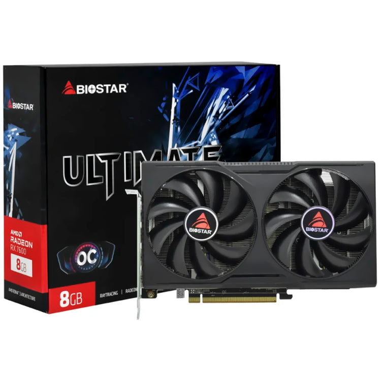 Placa de Vídeo Biostar Ultimate Gaming OC 8GB Radeon RX7600 GDDR6