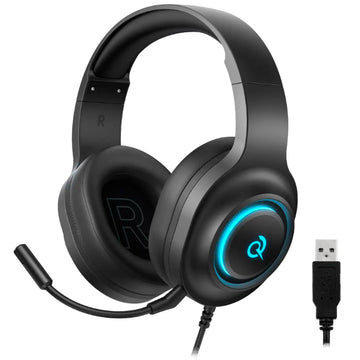 Headset Gamer QCY Heroad V200 / Com Fio - Preto