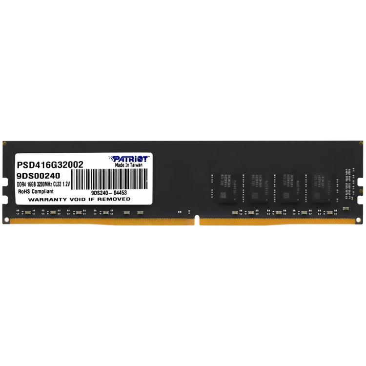 Memória RAM Patriot Signature DDR4 16GB 3200MHz - Preto