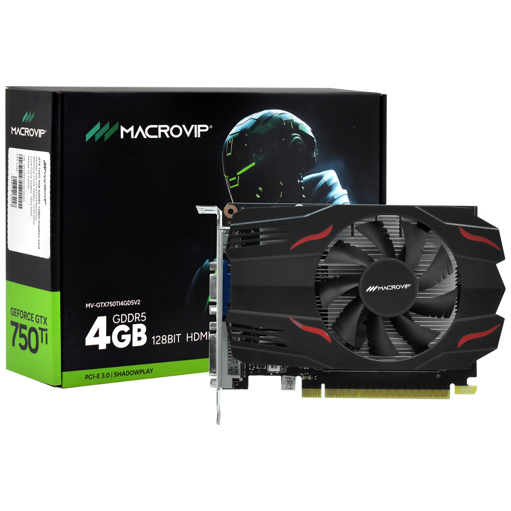 Placa de Vídeo Macrovip 4GB GeForce GTX750TI V2 GDDR5
