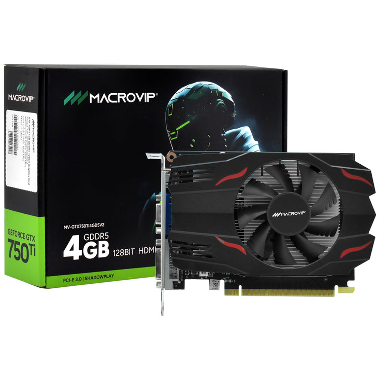 Placa de Vídeo Macrovip 4GB GeForce GTX750TI V2 GDDR5