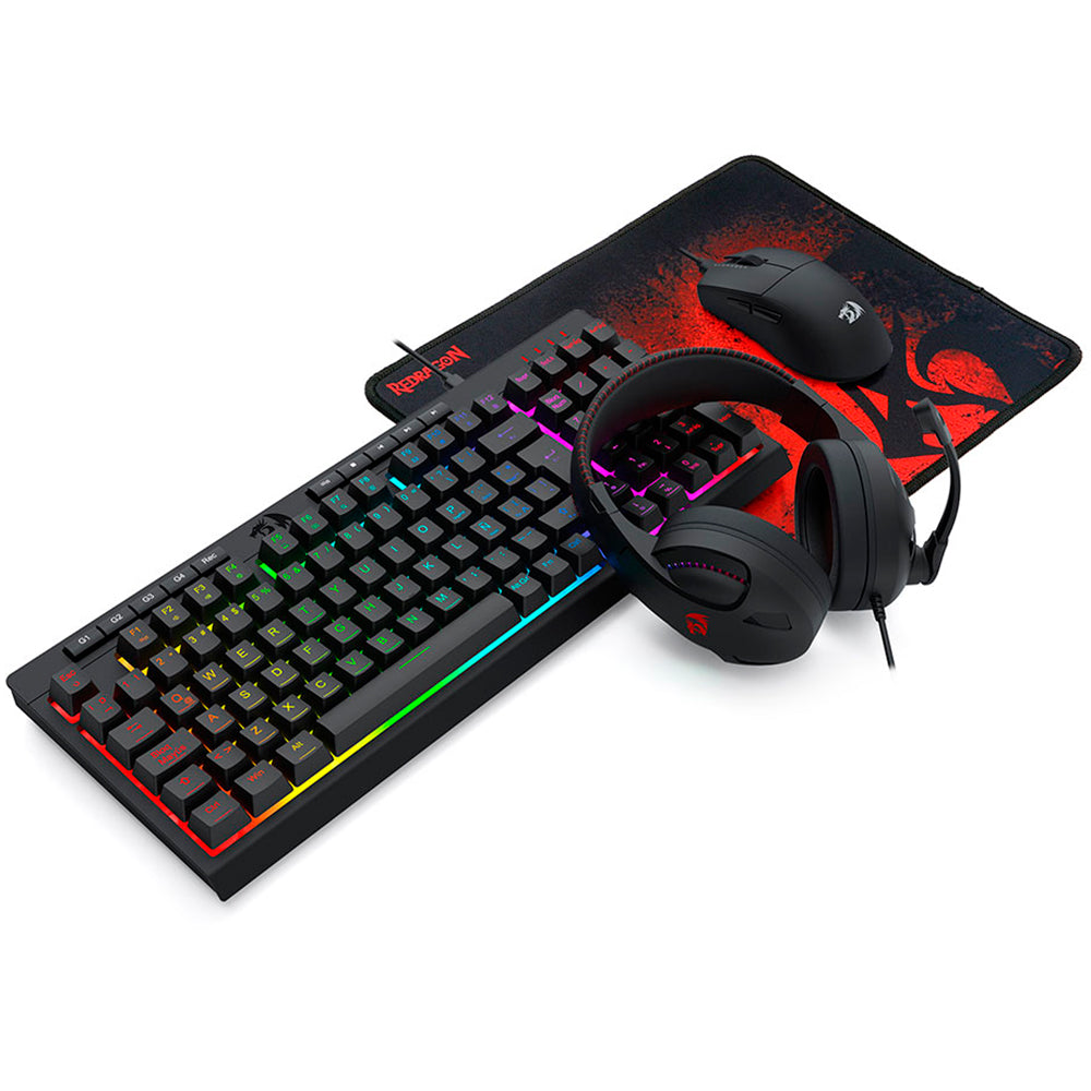 Kit Gamer Redragon Essentials S147 Teclado + Mouse + Mousepad + Fone / RGB