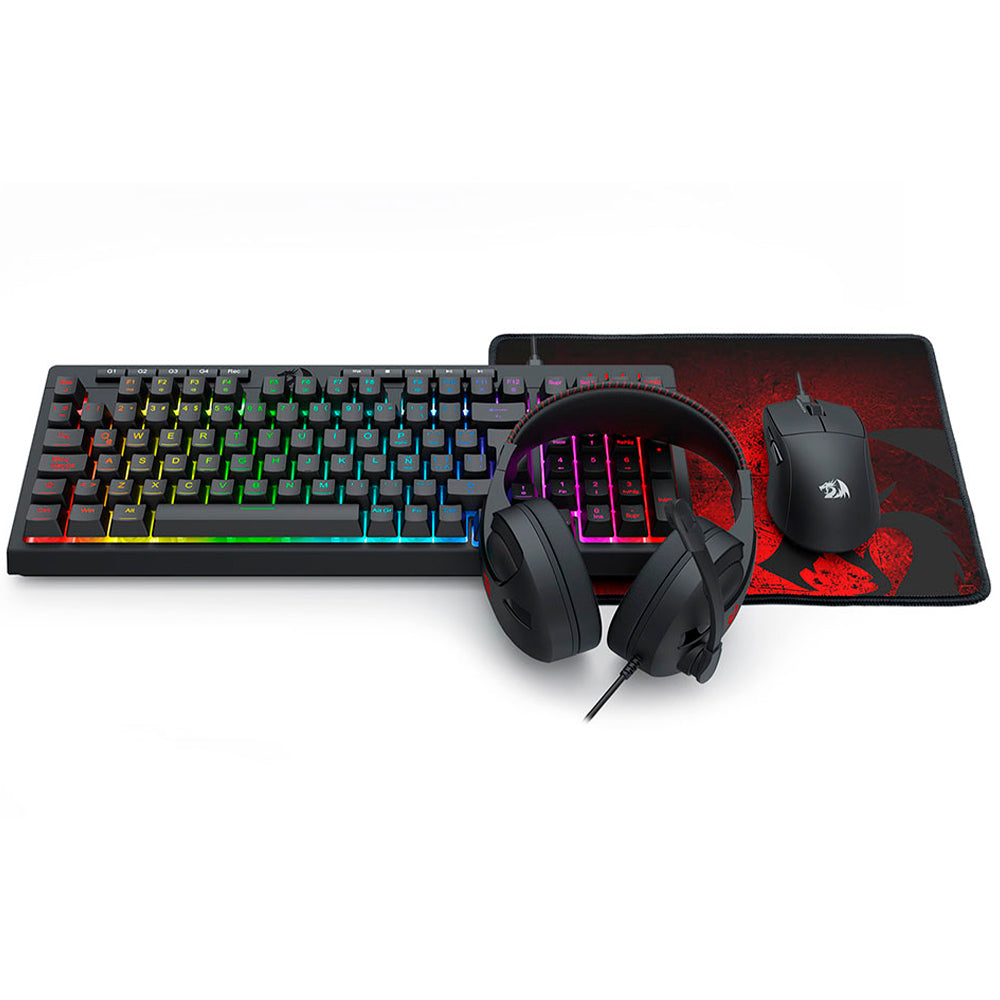 Kit Gamer Redragon Essentials S147 Teclado + Mouse + Mousepad + Fone / RGB