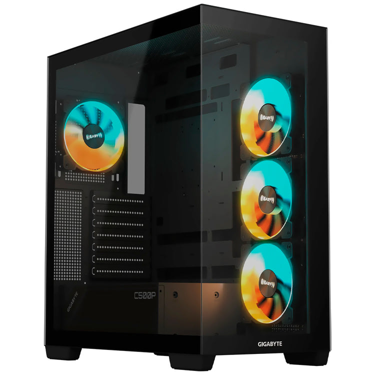 Gabinete Gamer Gigabyte GB-C500PI Panoramic Stealth Ice Mid Tower / 4 Cooler / ARGB