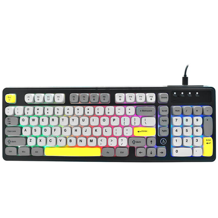Teclado Gamer Ajazz AF98 Nacodexx USB / RGB / Inglês - Preto / Cinza