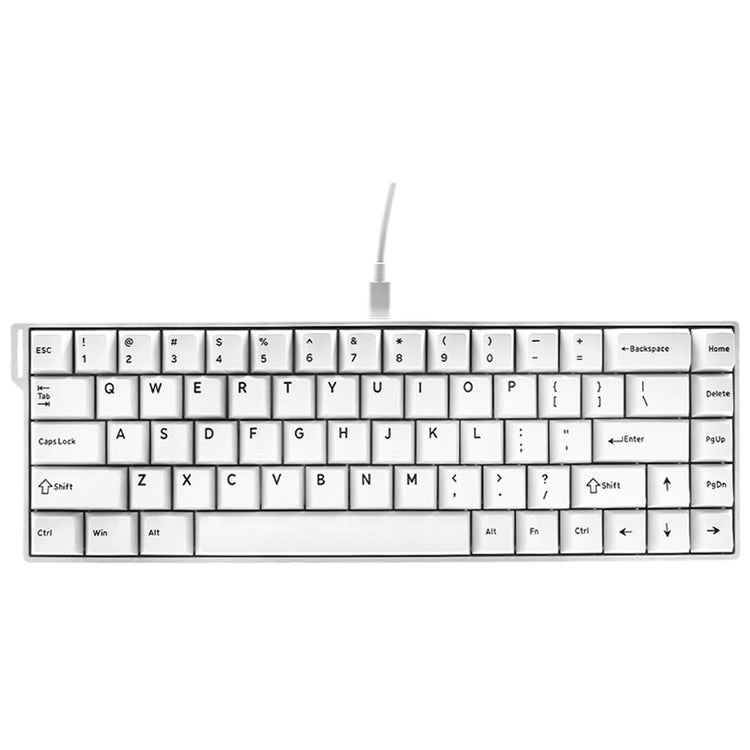 Teclado Gamer Ajazz AK680 V2 ABS Nacodexx Mini / Arctic Isle / USB / RGB / Inglês - Branco