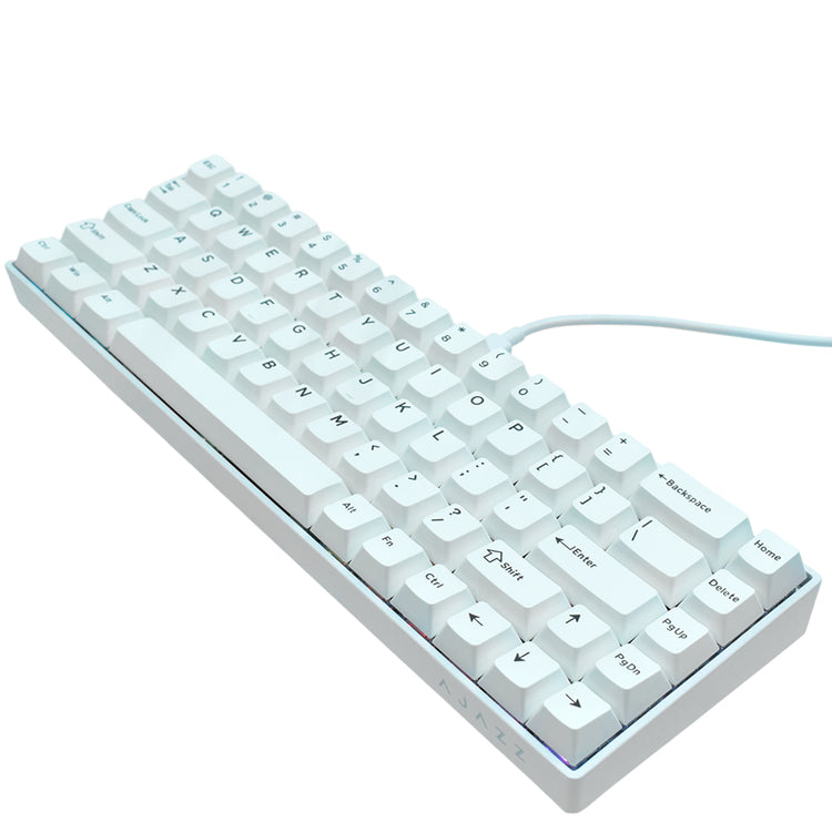 Teclado Gamer Ajazz AK680 V2 ABS Nacodexx Mini / Arctic Isle / USB / RGB / Inglês - Branco