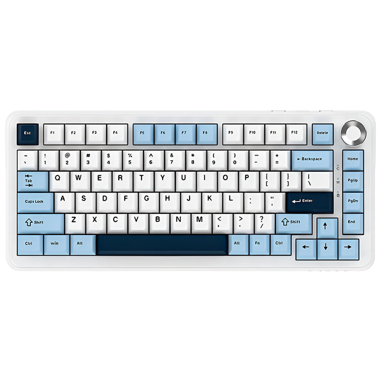 Teclado Gamer Mecânico Ajazz AK820 Max Plus Nacodexx / Day Dream / Wireless / RGB / Inglês - Branco / Azul