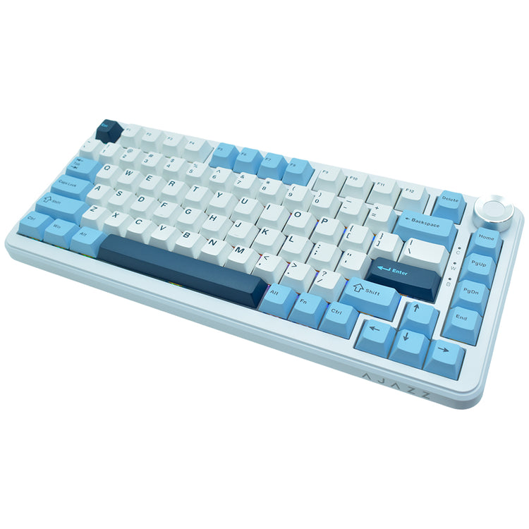 Teclado Gamer Mecânico Ajazz AK820 Max Plus Nacodexx / Day Dream / Wireless / RGB / Inglês - Branco / Azul