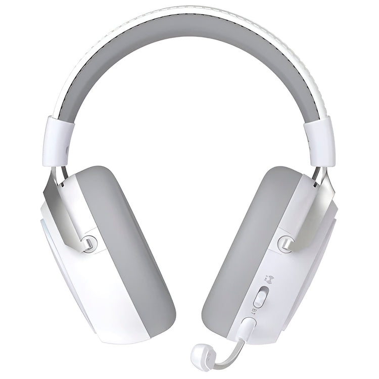 Headset Gamer Ajazz AHM10 Max RGB Wireless - Branco / Cinza