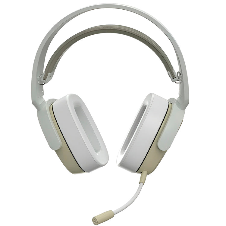 Headset Gamer Ajazz AHM09 Max / Wireless - Cinza / Branco