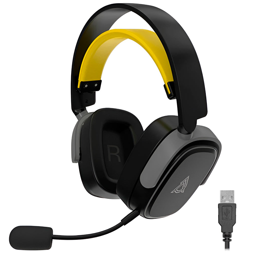 Headset Gamer Ajazz AHM09 Max / Wireless - Preto / Cinza