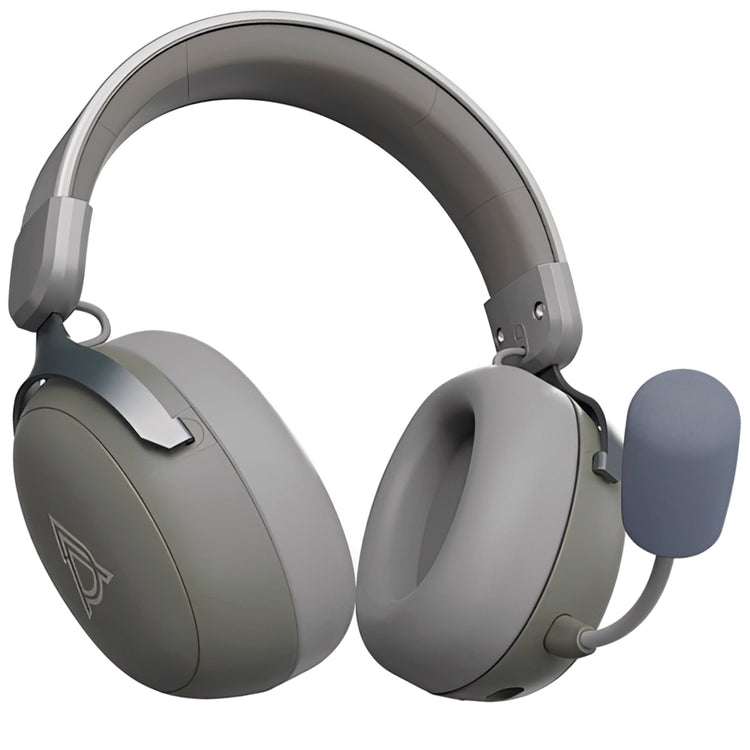 Headset Gamer Ajazz AHM08 Max / Wireless - Cinza / Branco