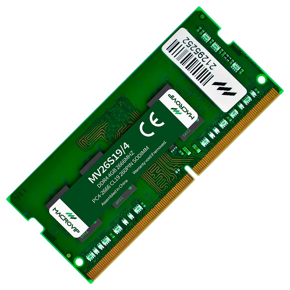 Memória RAM para Notebook Macrovip DDR4 4GB 2666MHz